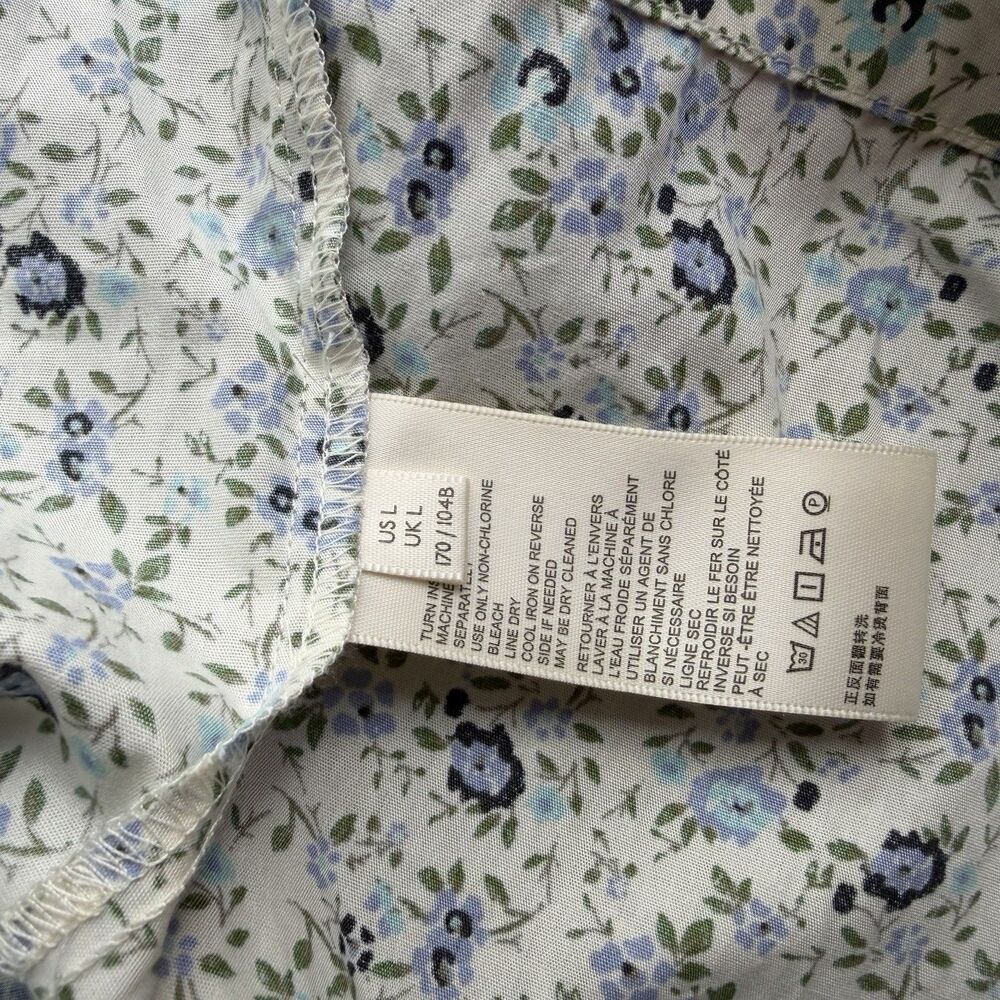 NWT Free People Cotton Petunia Mini Dress Women's Tea Combo L $128 Boho Floral - Picture 15 of 16